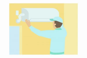エアコン取付工事イラスト