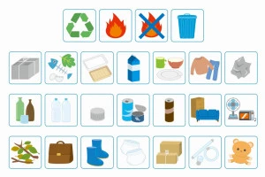 ゴミ分別一覧のイラスト