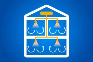 全館空調のイメージイラスト