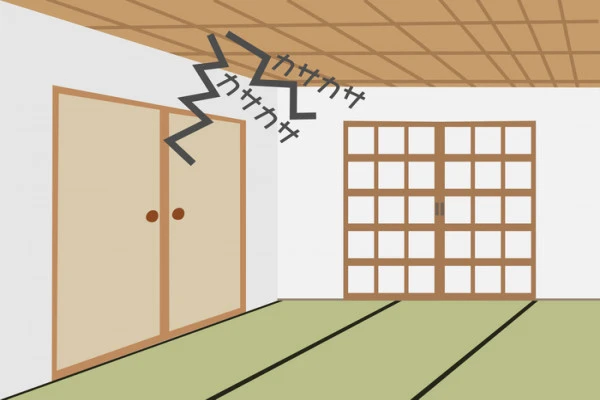 天井裏からカサカサ音が鳴っている