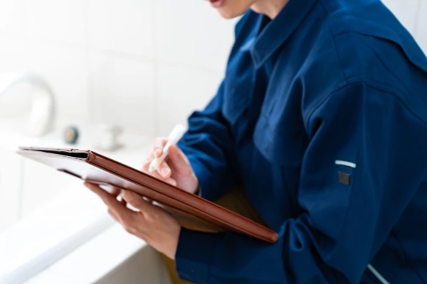 業者が点検を行っているイメージ