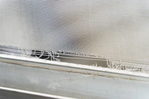 網戸が破れている写真