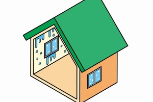 結露している家のイラスト