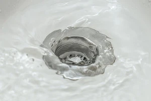 水が流れている排水口の写真