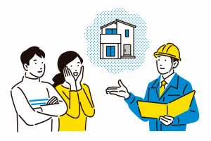 リフォームの提案をする業者のイラスト