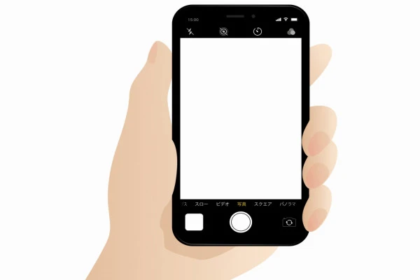 スマートフォン カメラ画面のイラスト