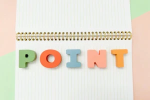 POINT ポイント書かれたブロックの画像