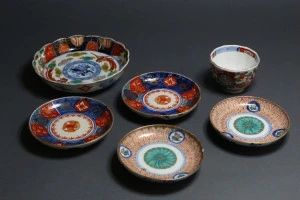 古伊万里 染錦 皿 骨董品