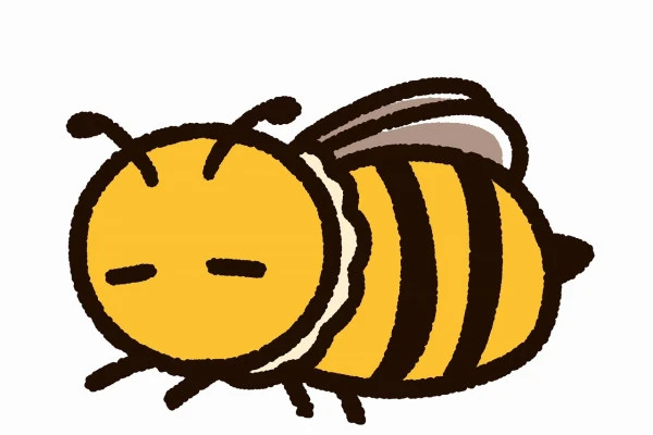 嫌がるミツバチのイラスト