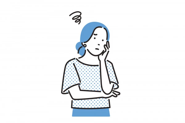 考え込んでいる女性
