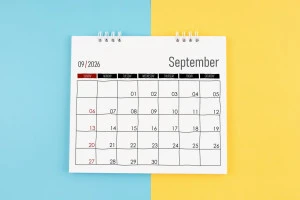 9月のカレンダー