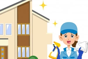ハウスクリーニング事業者の女性の絵