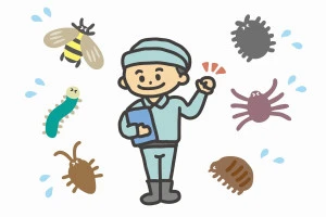 害虫駆除事業者の絵