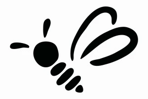 黒い蜂のイラスト