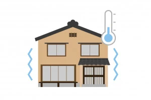 寒い家のイメージイラスト