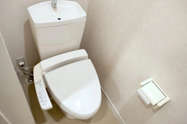 トイレが水漏れする様子