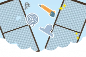 網戸修理のイメージイラスト