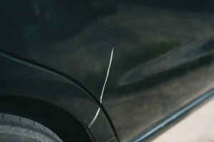 車のキズの写真