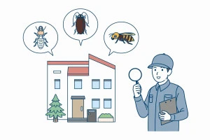 シロアリ駆除の専門事業者のイラスト