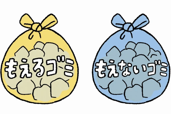 ゴミの分別のイメージイラスト
