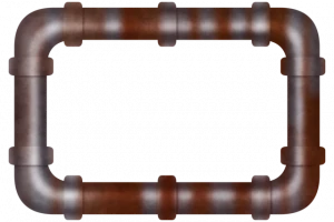 錆びている水道管の絵