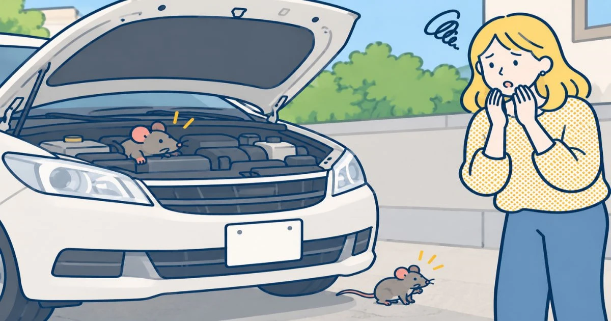 車のネズミ被害に保険は使える？補償の注意点と対処法・再発防止策を解説