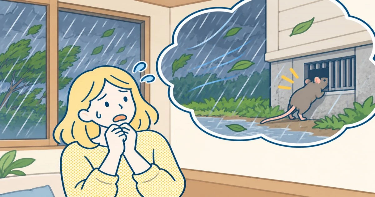 台風後はネズミが増える？見かける理由と家で確認したいサイン