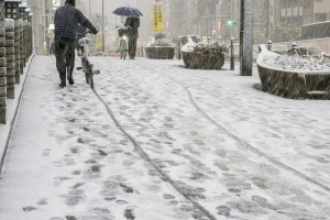 積雪した道路の写真