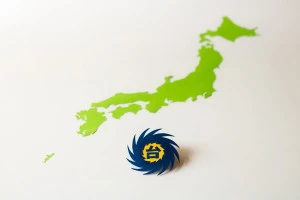 日本列島に近づく台風の画像