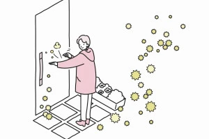 花粉対策のイメージイラスト