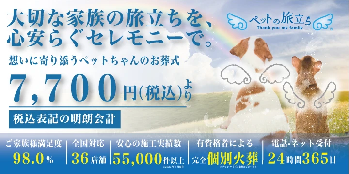 ペットの旅立ちイメージ画像