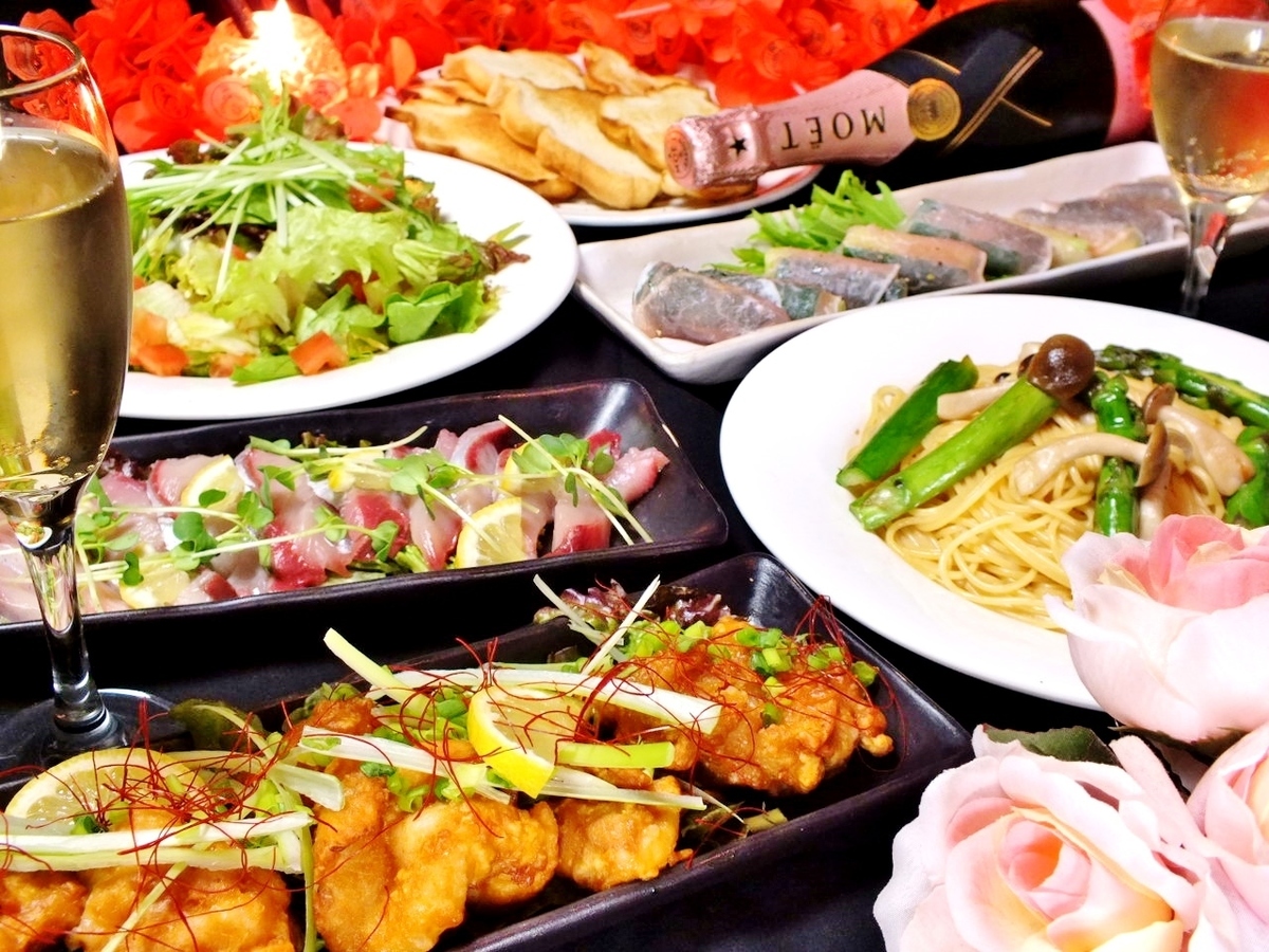 【WDケーキ付き★】結婚式2次会プラン 2時間飲み放題&お料理6品3300円