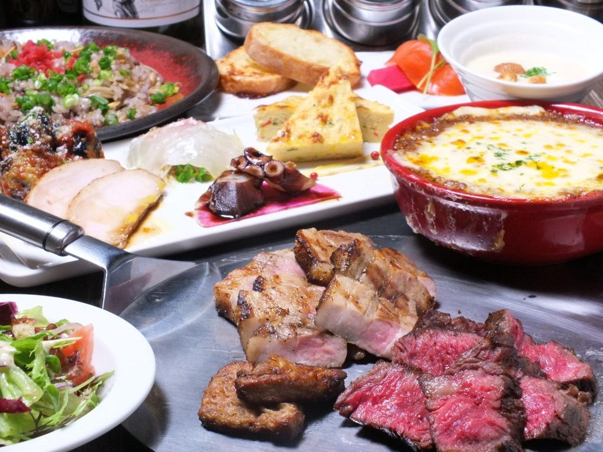 〜牢牢食肉!!增强阵容14道菜 - 3800日元(含税)