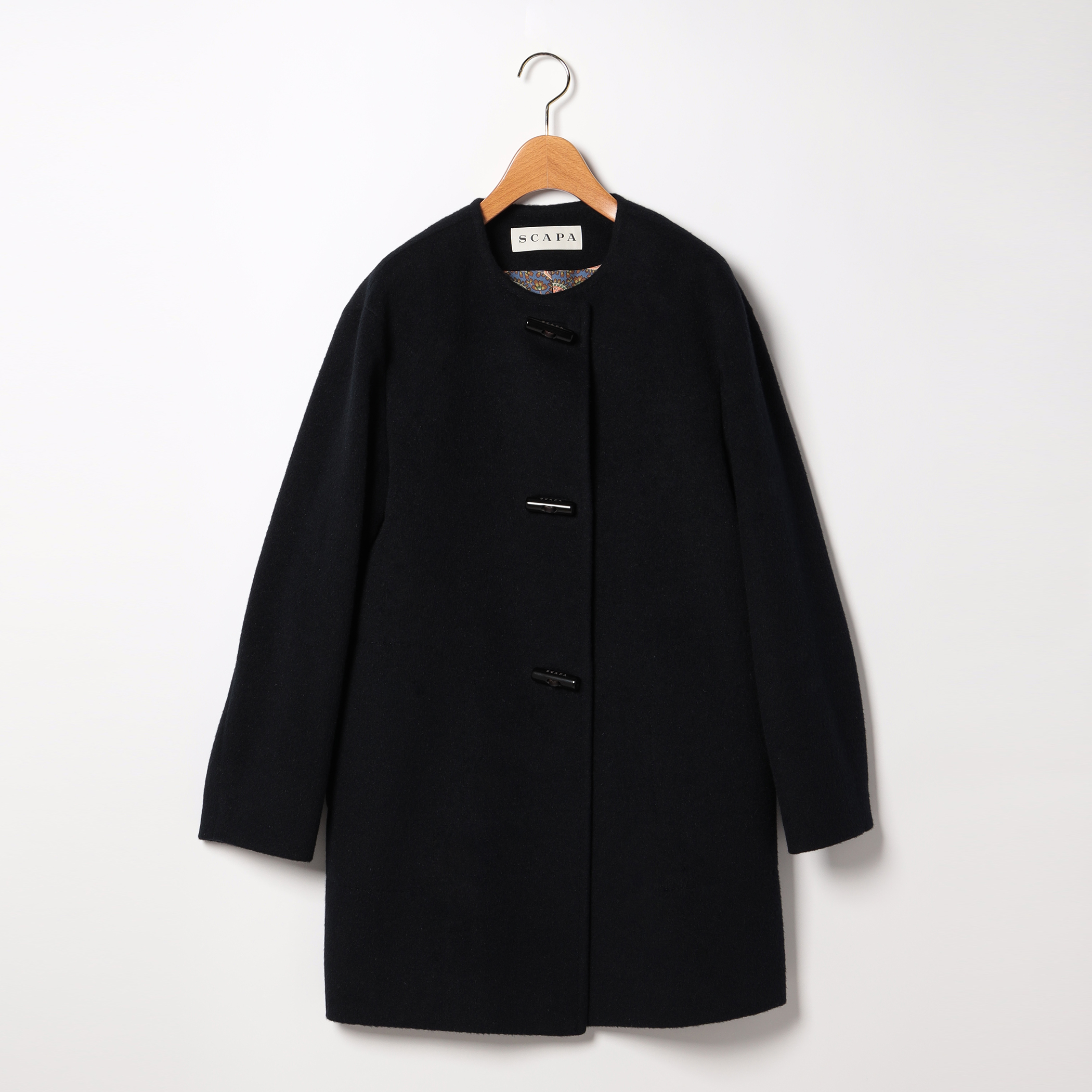 アンゴラシャギーノーカラーコート