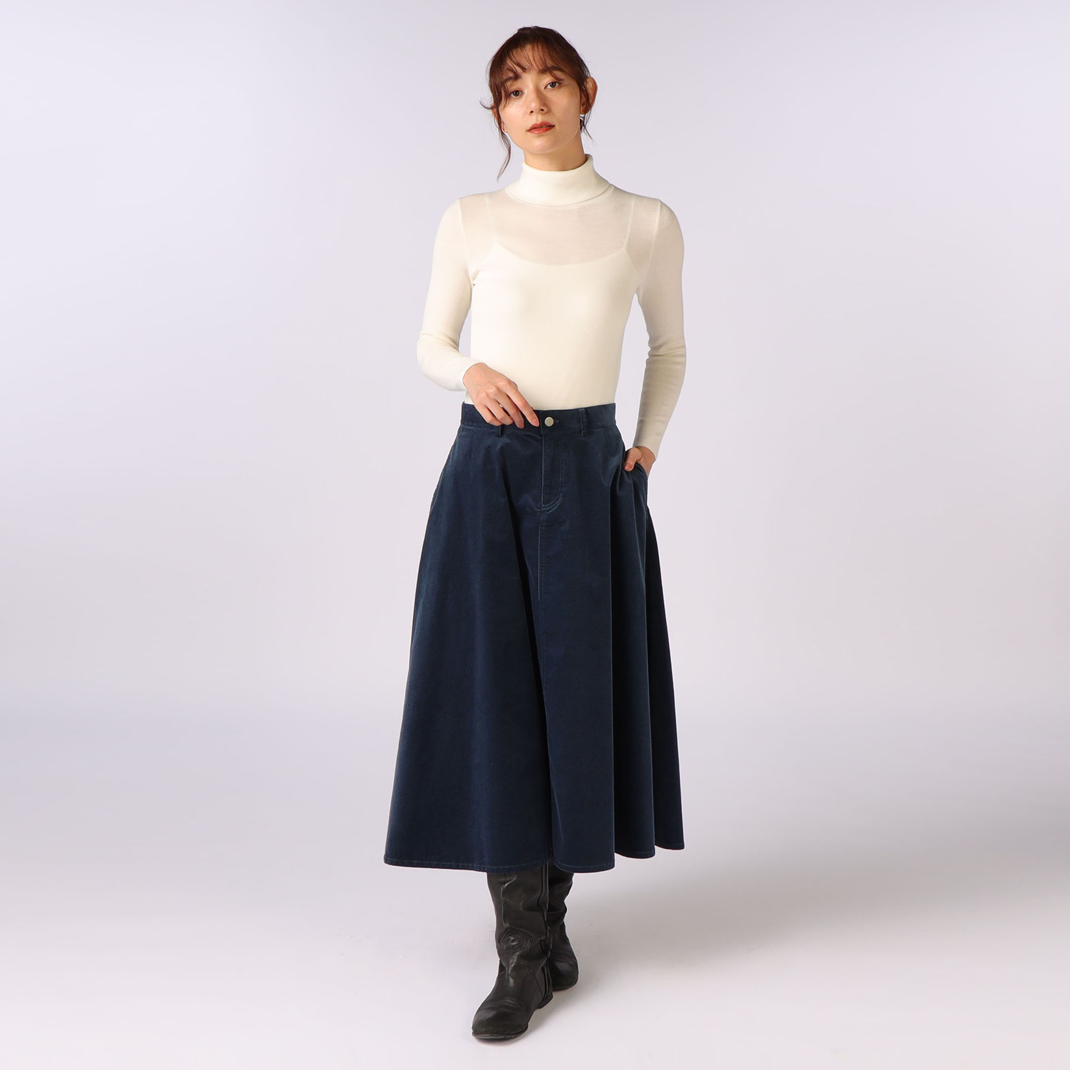 ノートルコーデュロイスカート