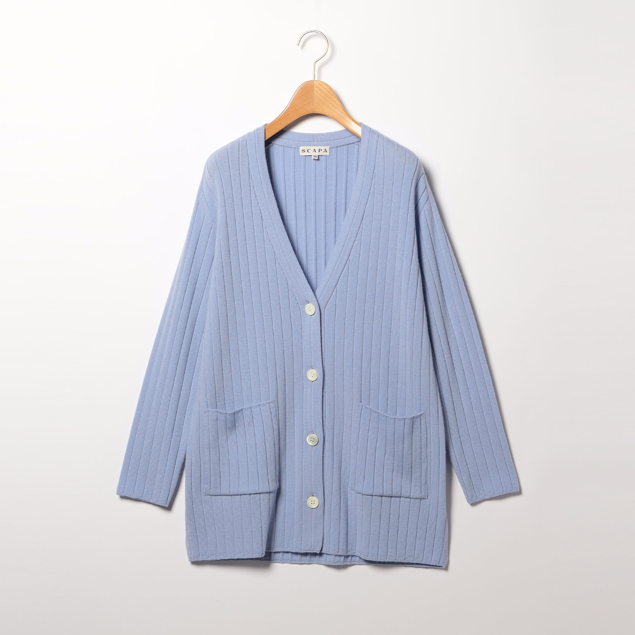 ポロウールロングニット