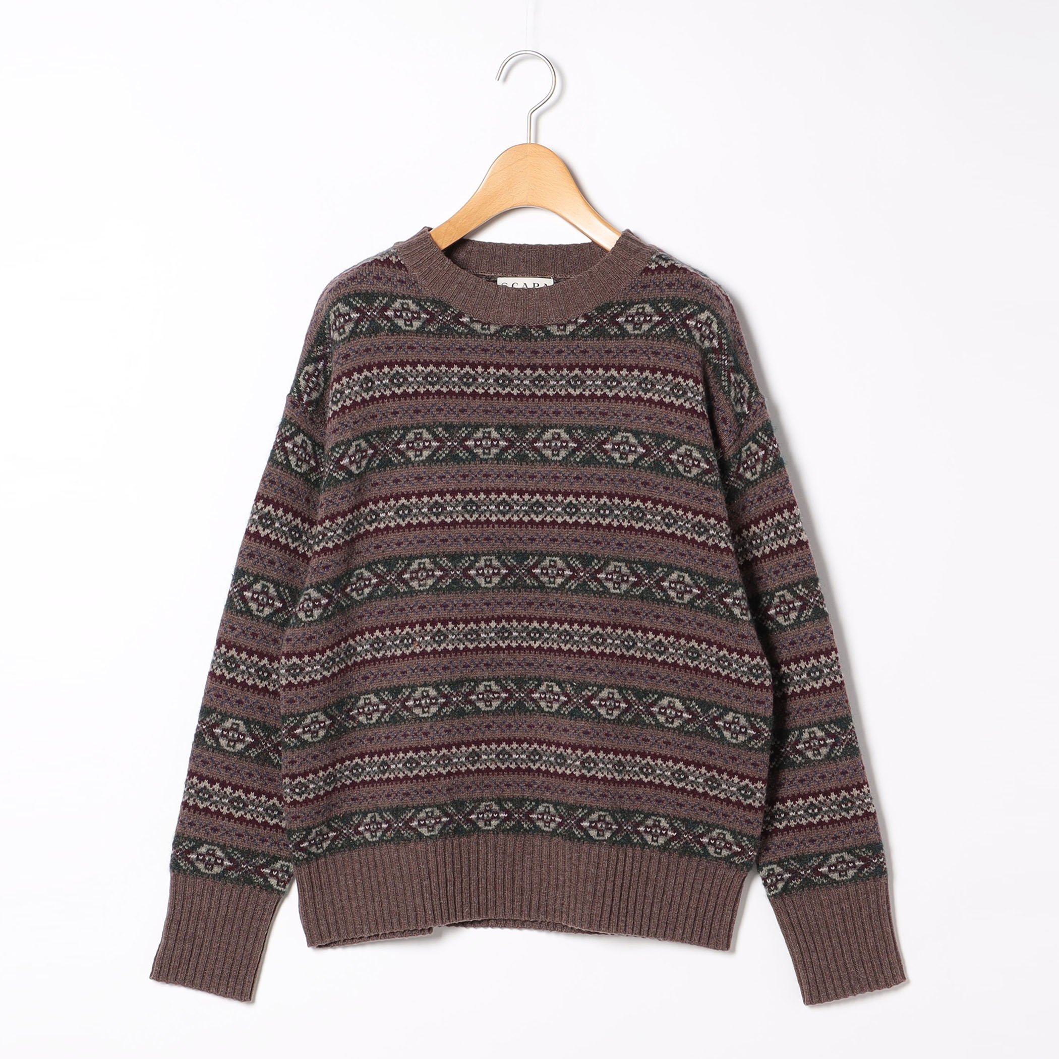 マロンフェアアイルニット