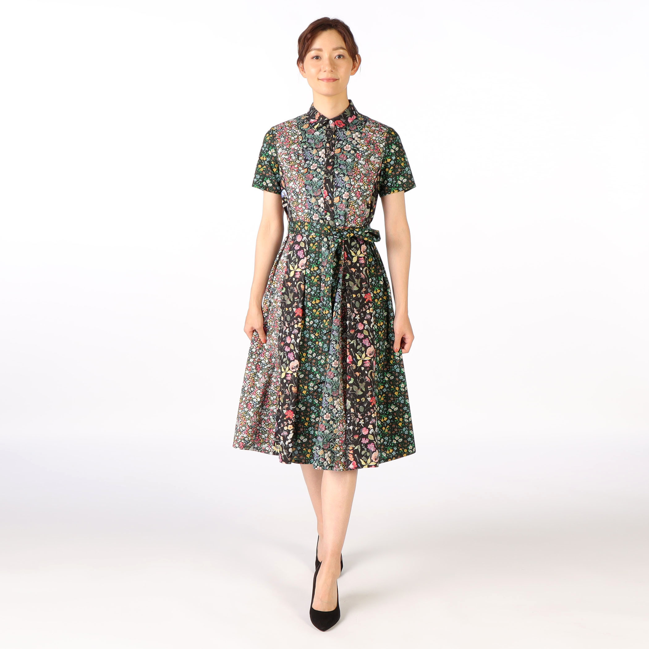 リバティプリントパッチワーク２ワンピース