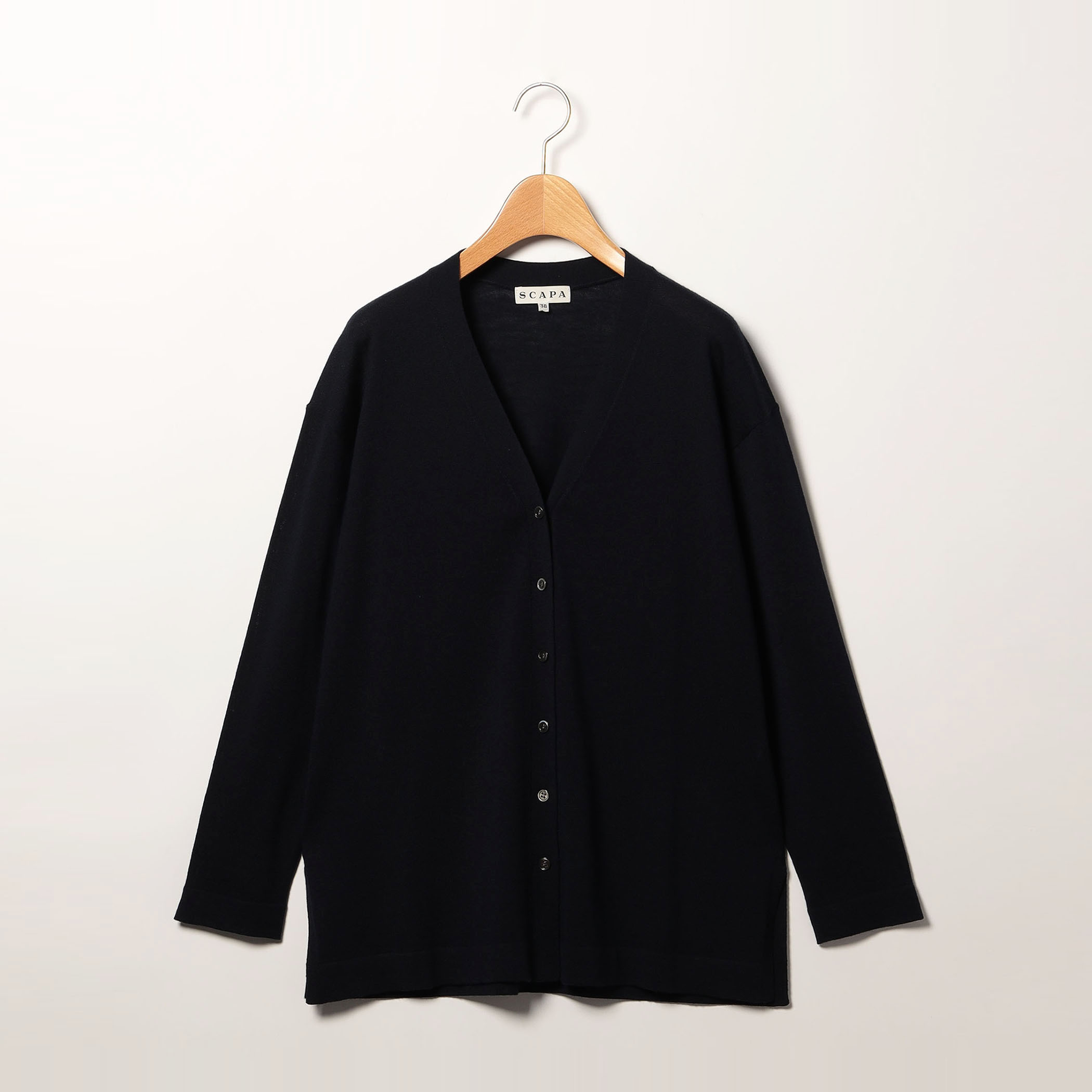 カシウールニットロングカーディガン