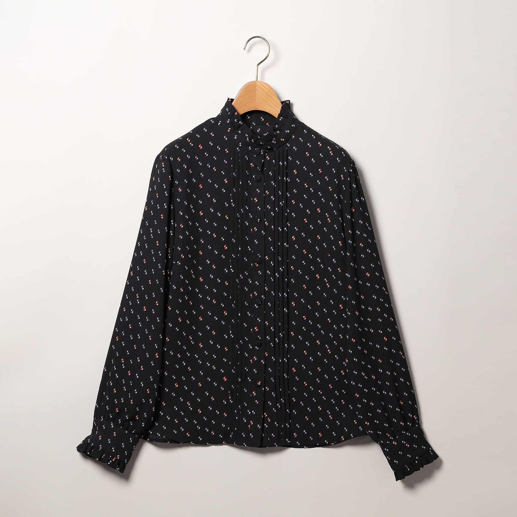 メタモルドットプリントブラウス