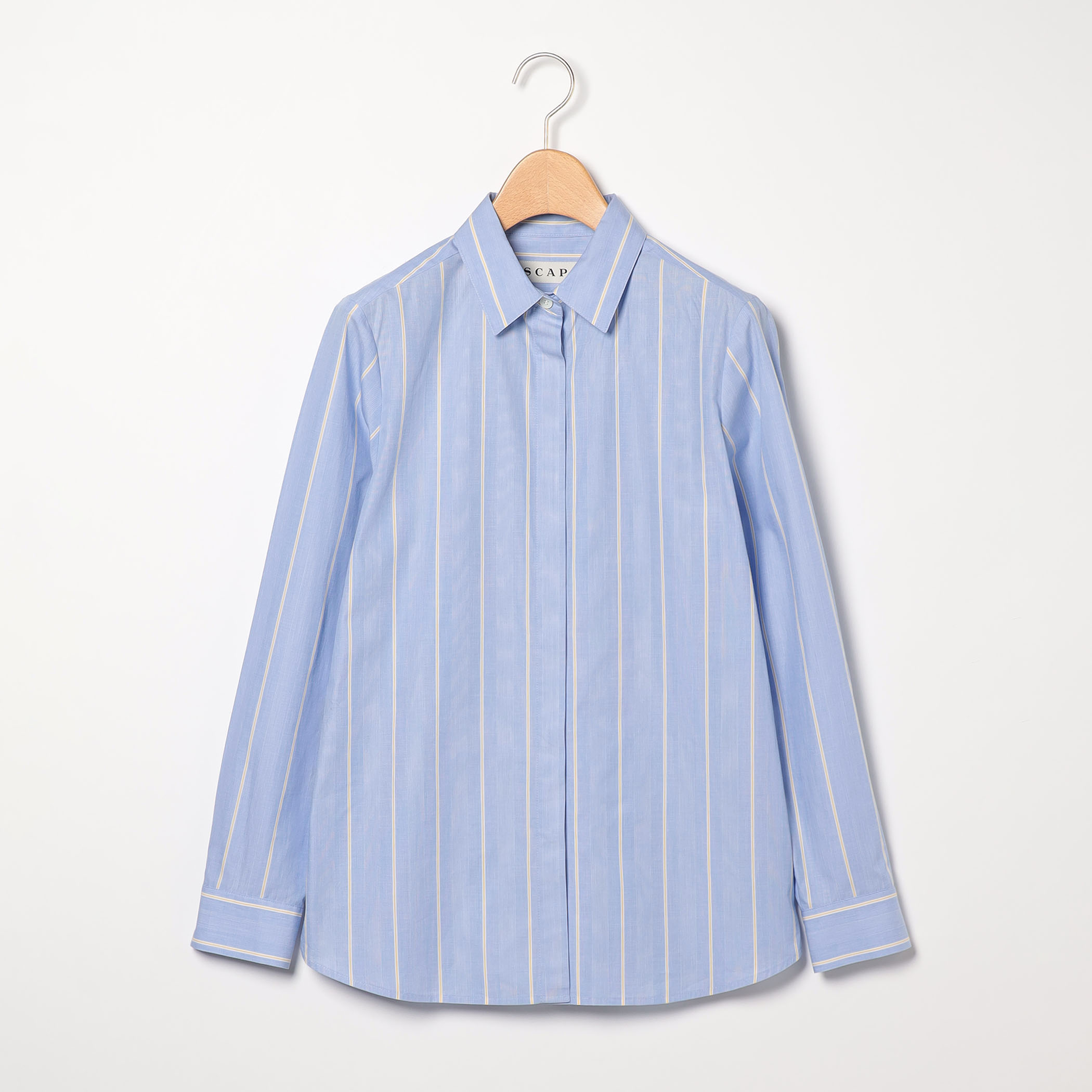 コットンストライプブラウス