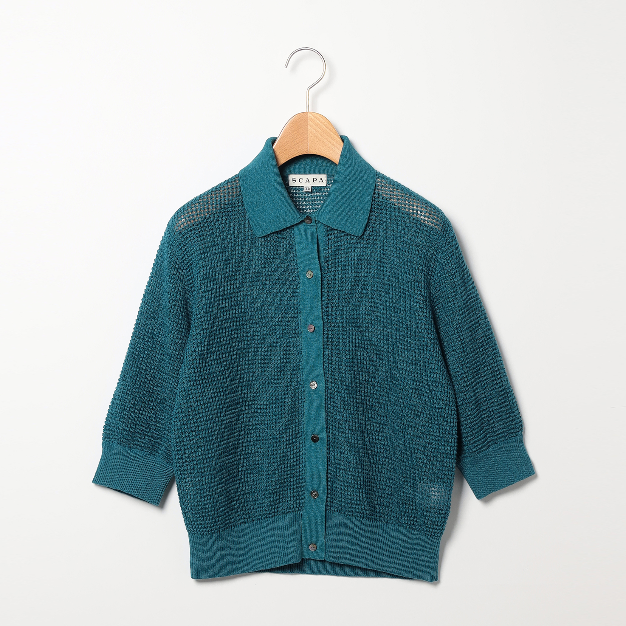 シアーリネンニットカーディガン