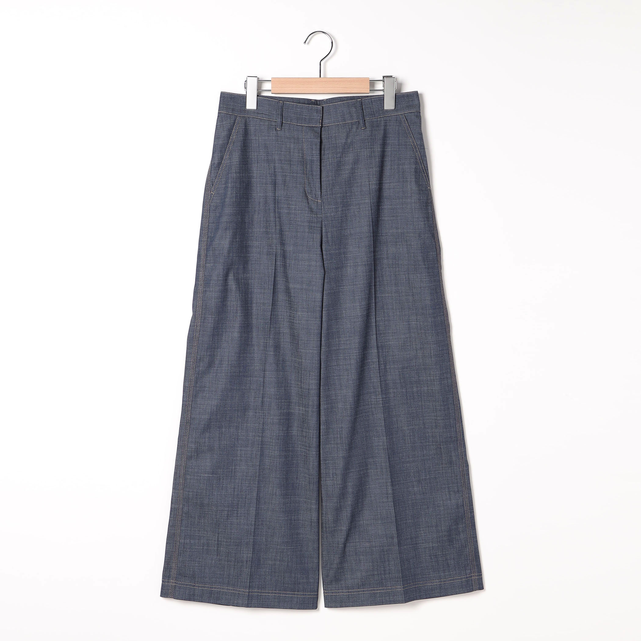 スラブシャンブレーパンツ