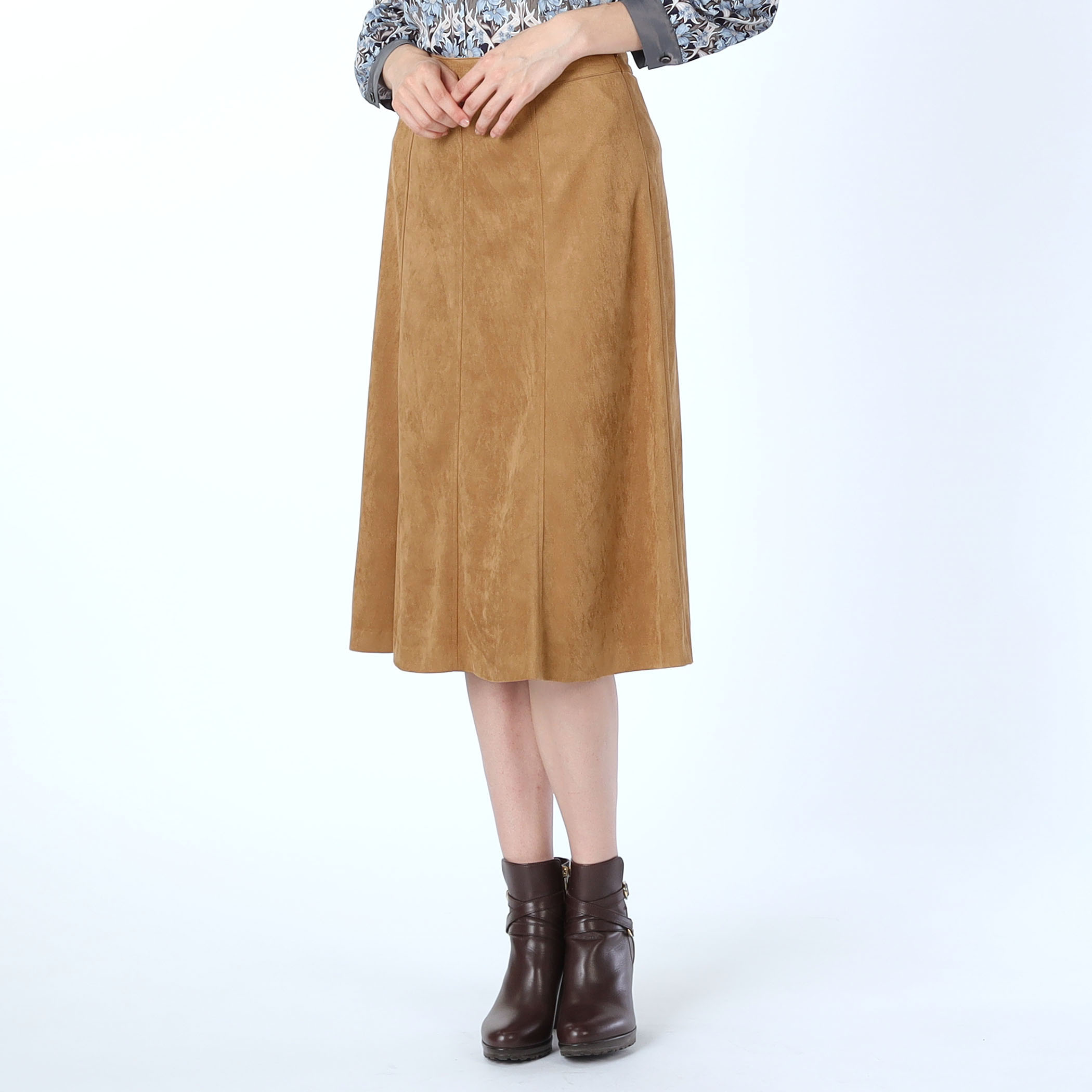 スエードジャージスカート