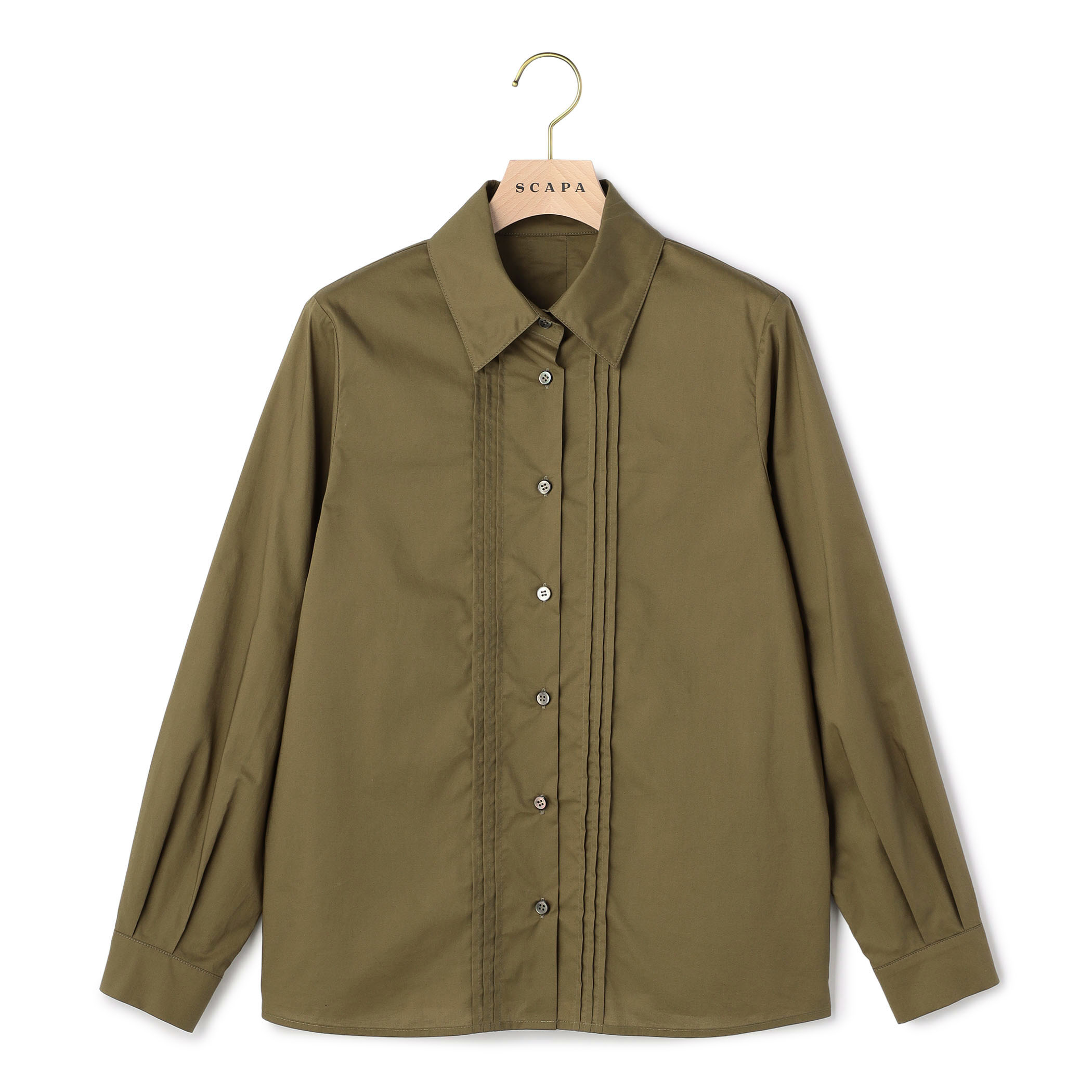 コットンポプリンブラウス