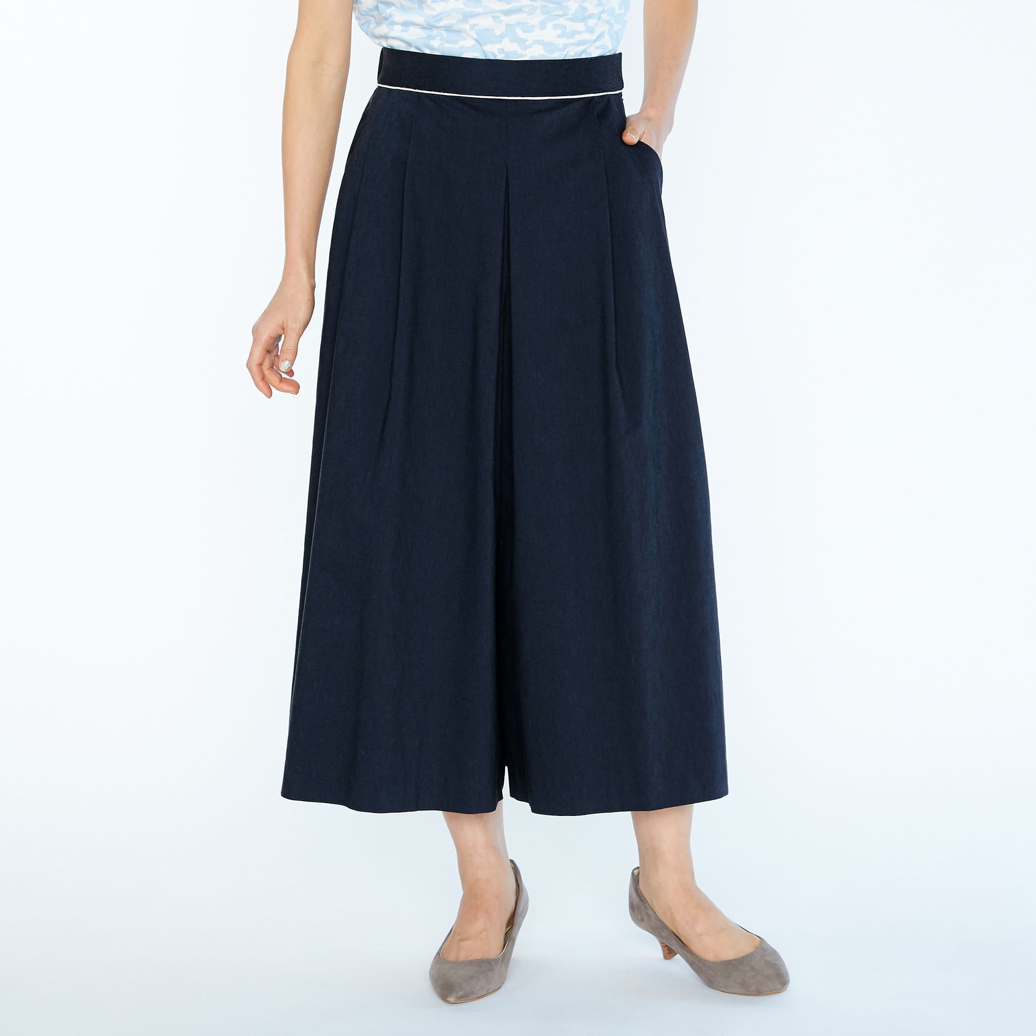 ストレッチコットンガウチョパンツ