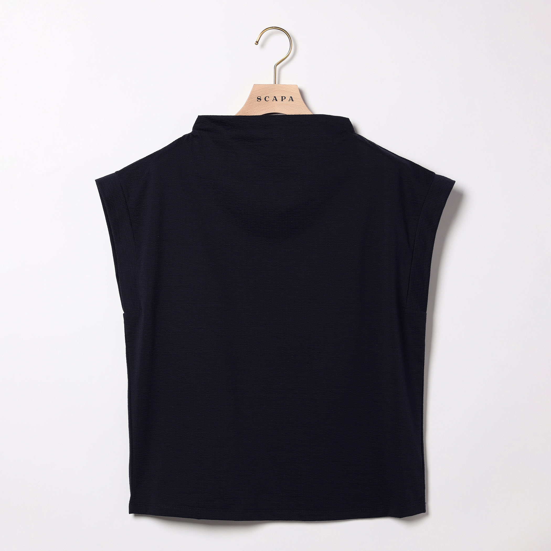 コットンリネンハイネックカットソー