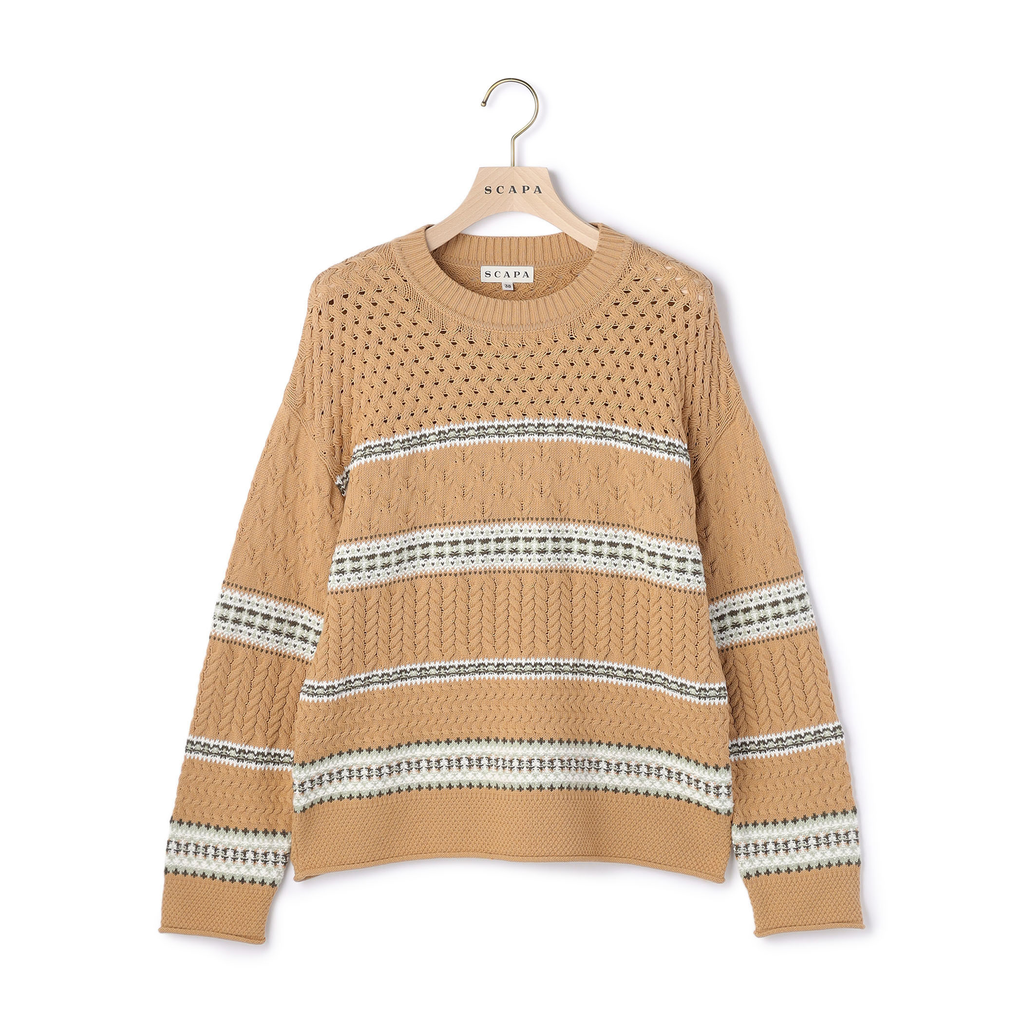 フェアアイルケーブルニット