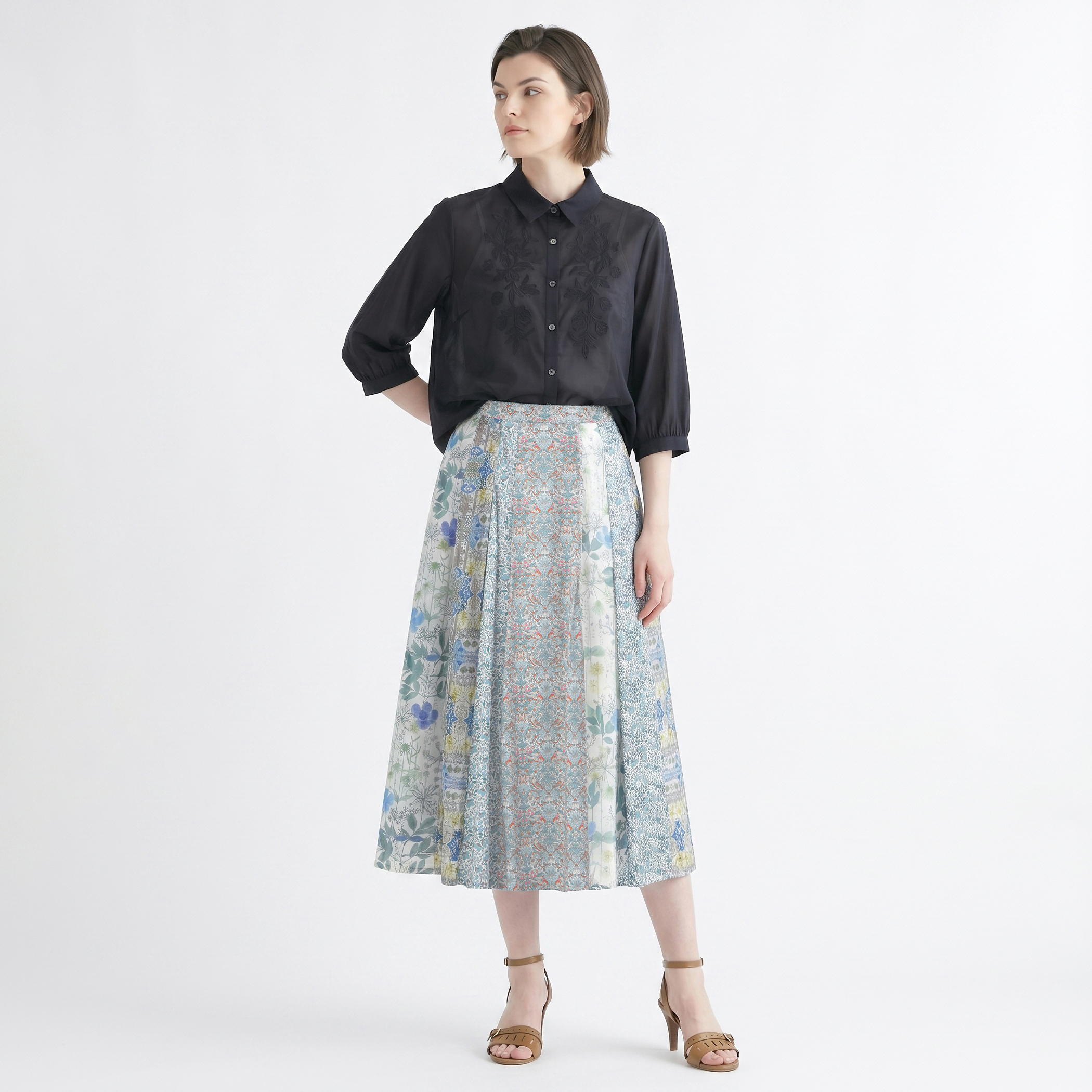 Liberty Printパッチワーク２スカート