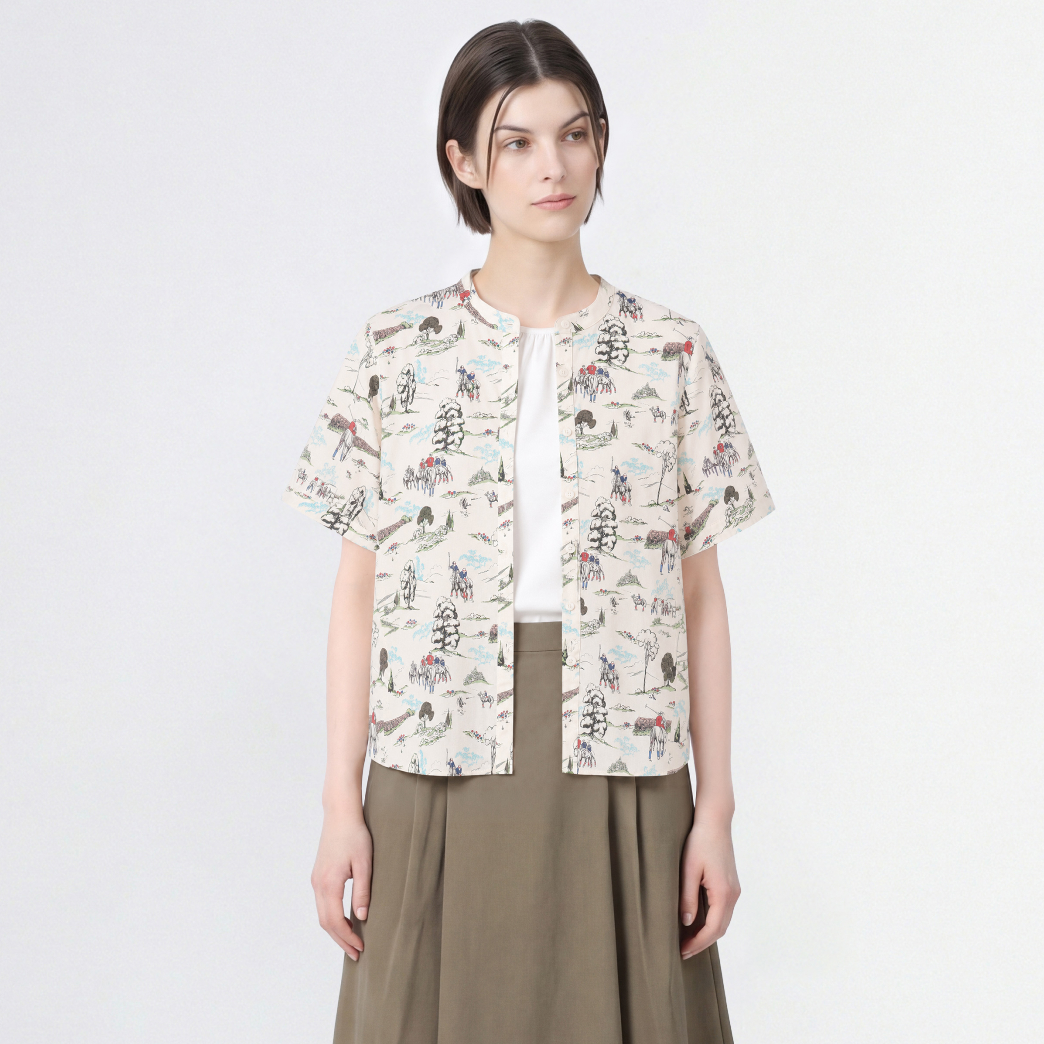 Liberty Printポロチームブラウス